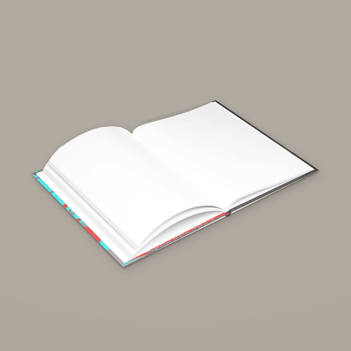 Open view of Say It Anyway - Journal on a warm greige studio background.