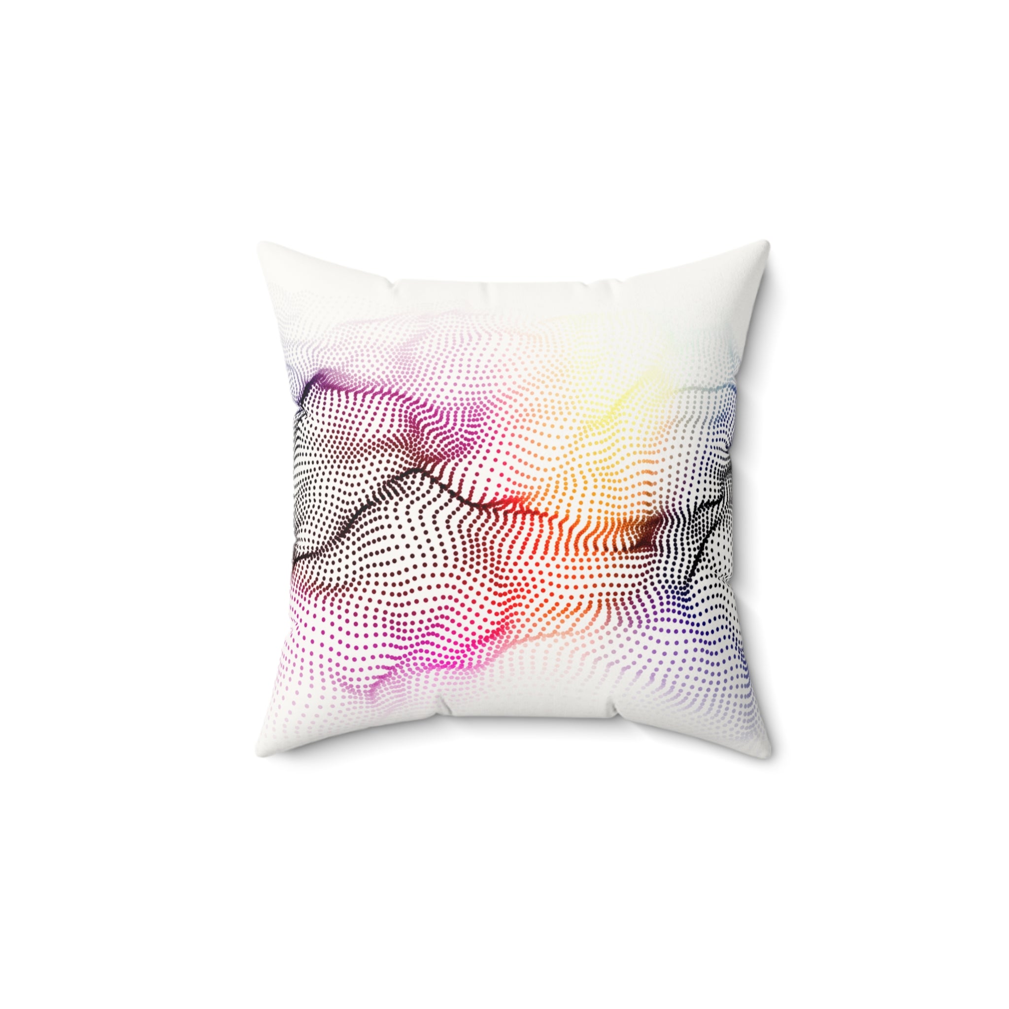 Chromatic Terrain - Faux Suede Throw Pillow