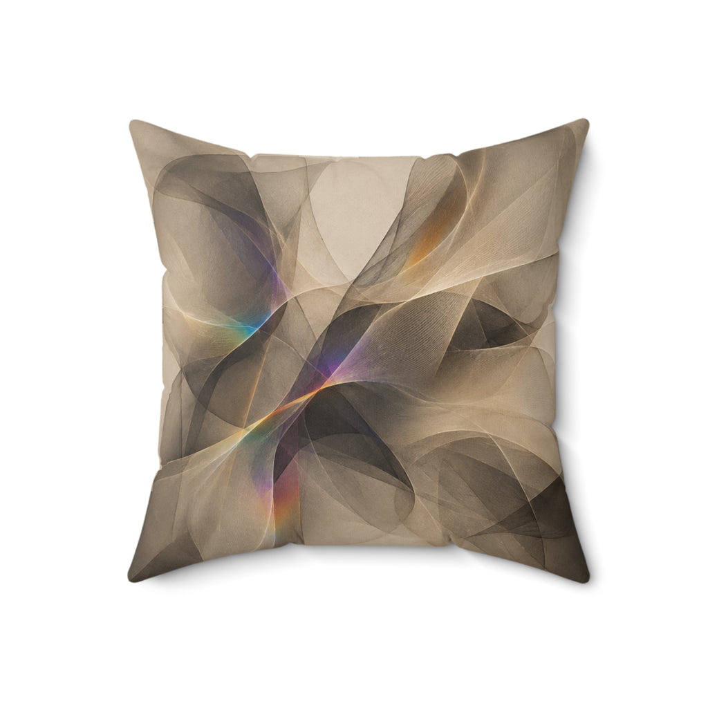 Prismatic Silence - Faux Suede Pillow
