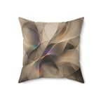 Prismatic Silence - Faux Suede Pillow