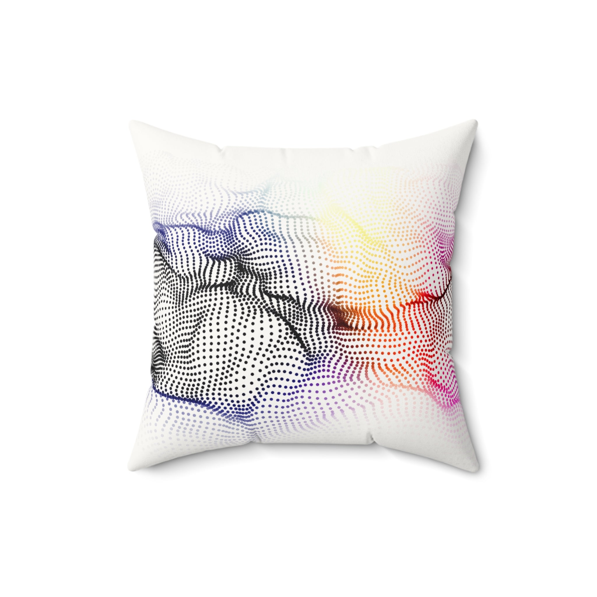 Chromatic Terrain - Faux Suede Throw Pillow
