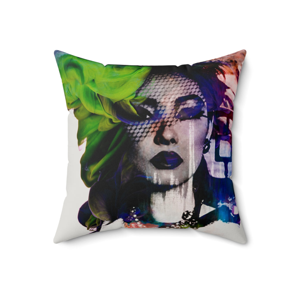 Boulevard Noir - Faux Suede Throw Pillow