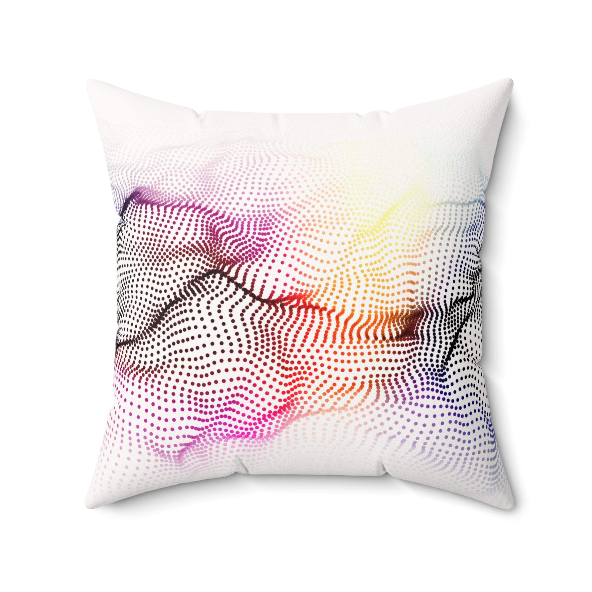 Chromatic Terrain - Faux Suede Throw Pillow