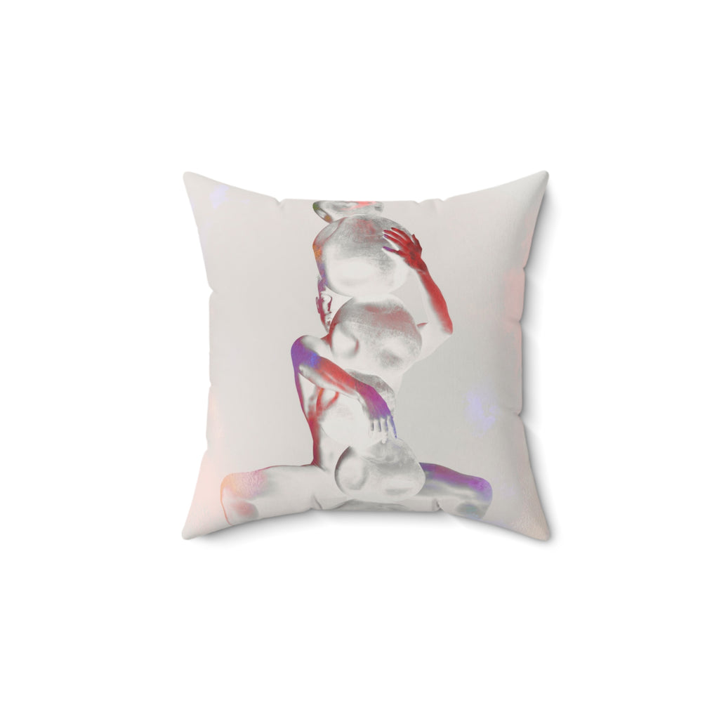 Burden, Balanced - Faux Suede Throw Pillow