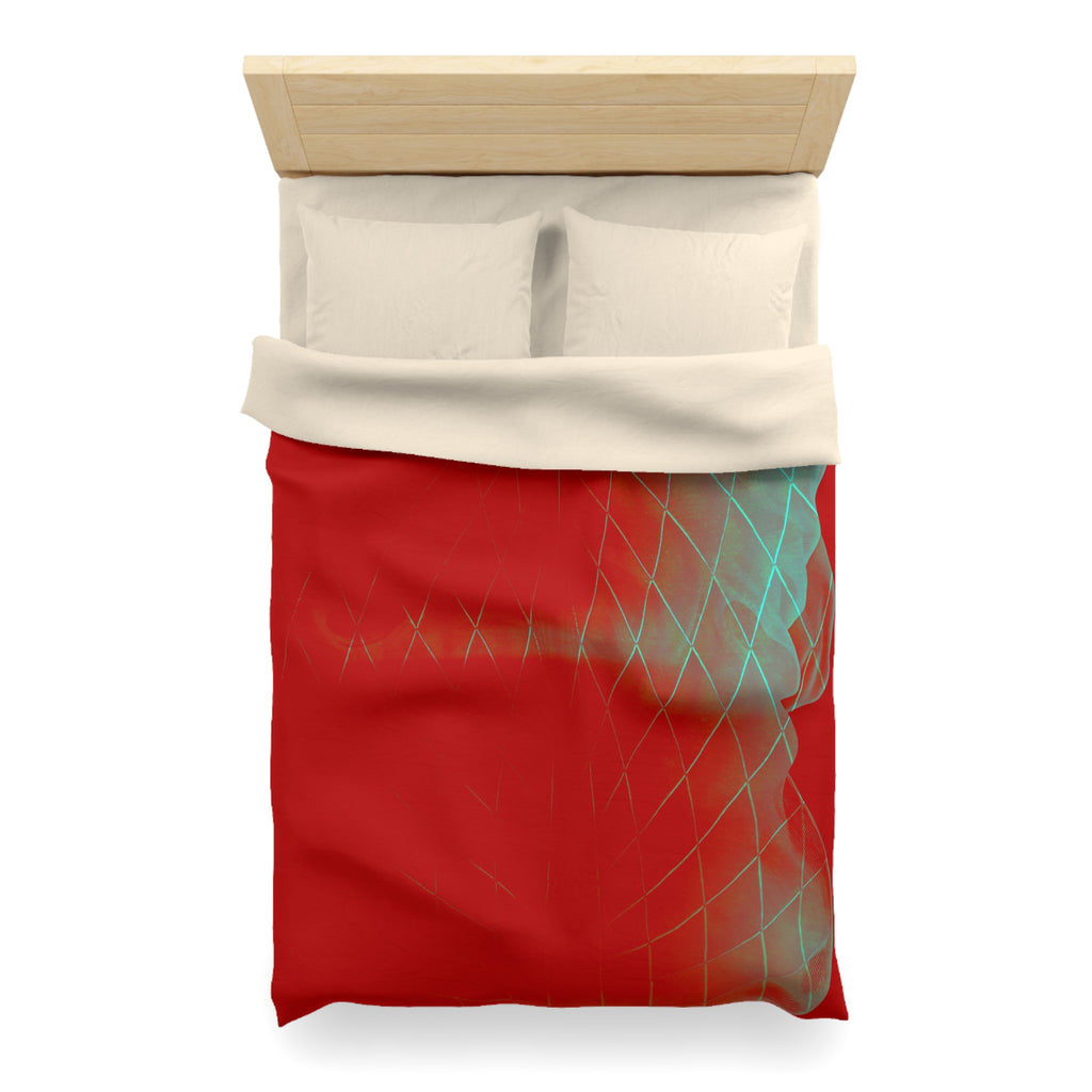 Crimson Signal - Duvet Cover