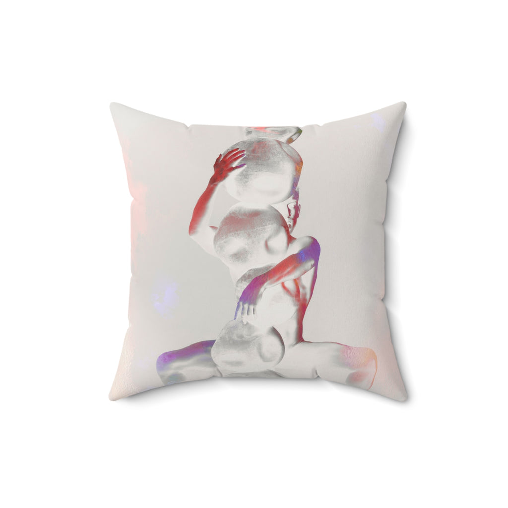 Burden, Balanced - Faux Suede Throw Pillow