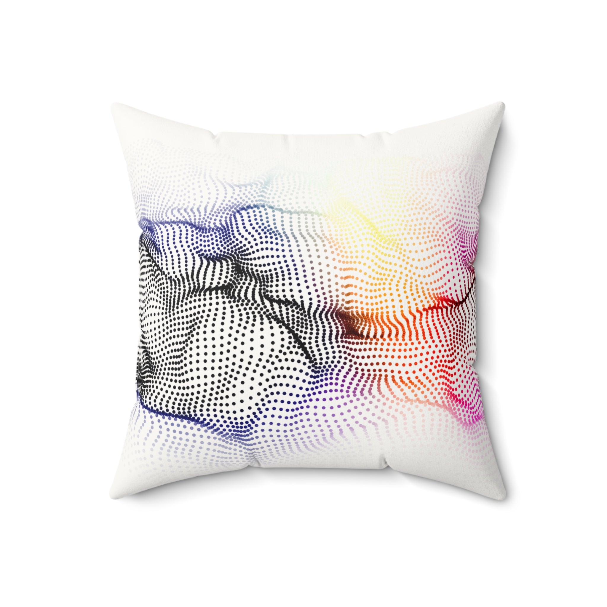 Chromatic Terrain - Faux Suede Throw Pillow