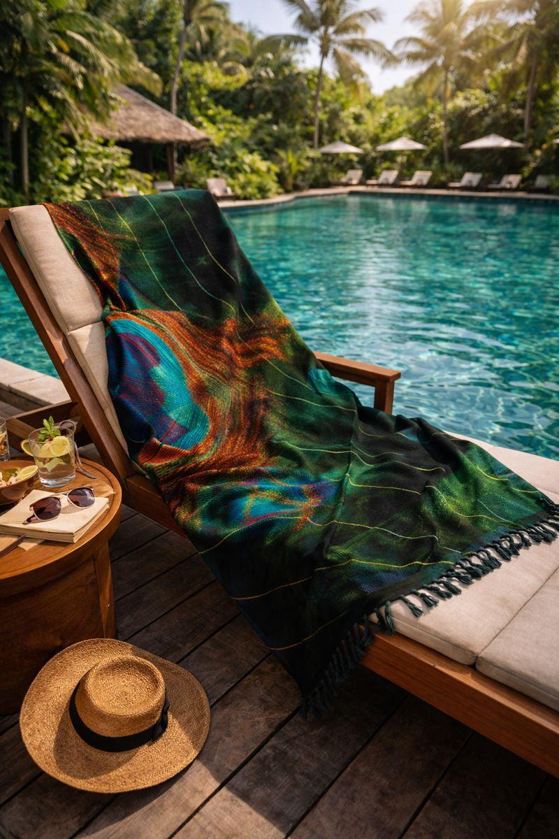 Night Garden - Boho Throw Blanket