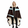 Garnet Blueprint - Hooded Fleece Sherpa Blanket
