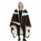 Garnet Blueprint - Hooded Fleece Sherpa Blanket