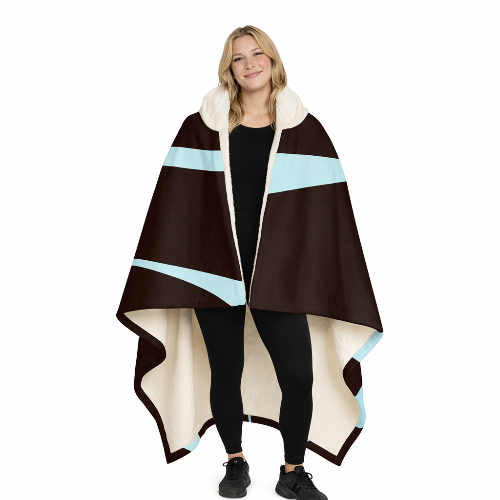 Garnet Blueprint - Hooded Fleece Sherpa Blanket