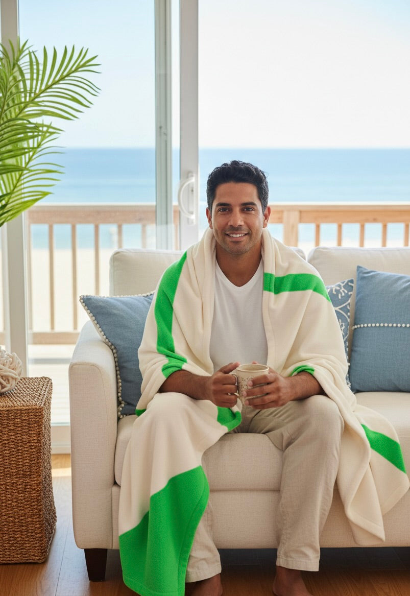 Neon Etiquette - Hooded Fleece Sherpa Blanket