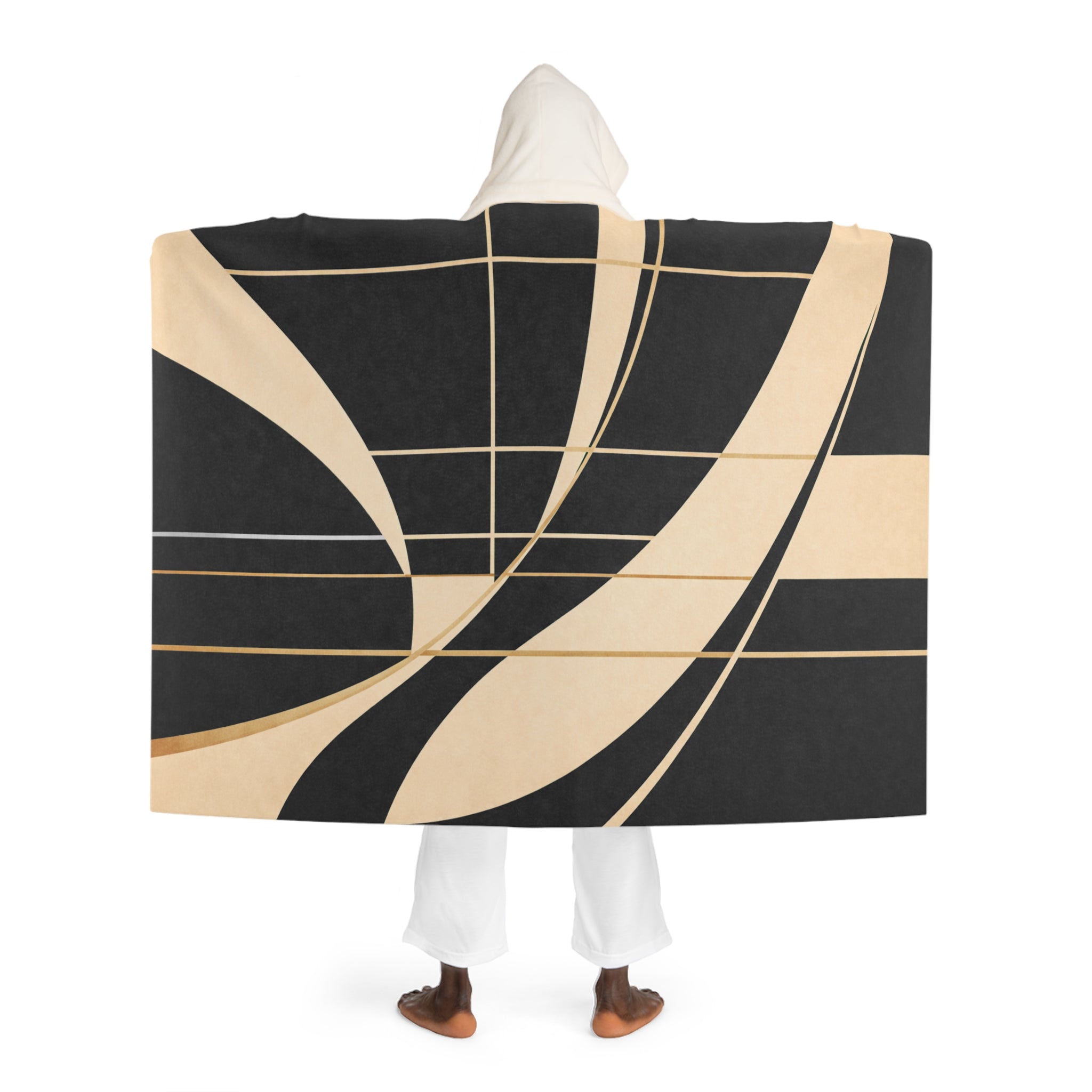 Structured Opulence - Hooded Fleece Sherpa Blanket
