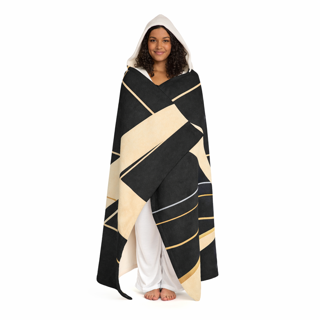 Structured Opulence - Hooded Fleece Sherpa Blanket