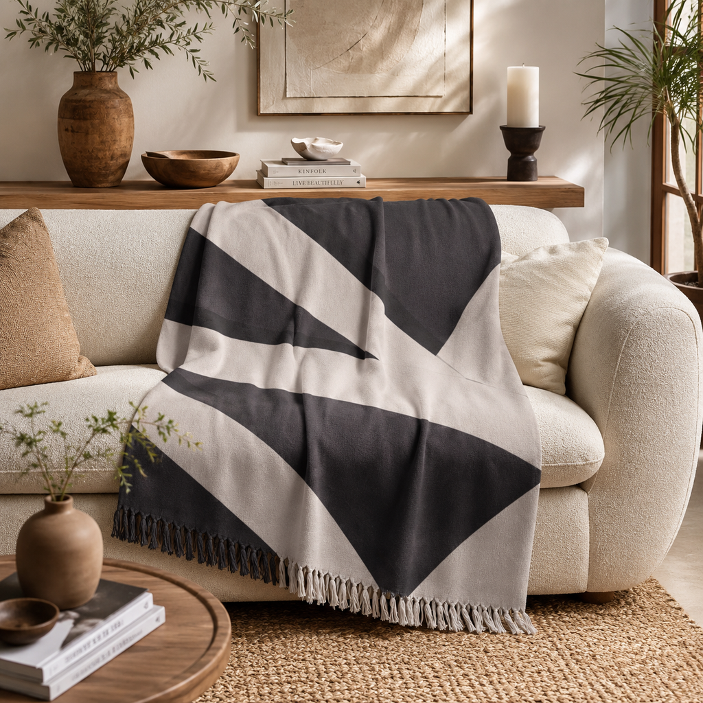 Structured Seduction - Boho Throw Blanket