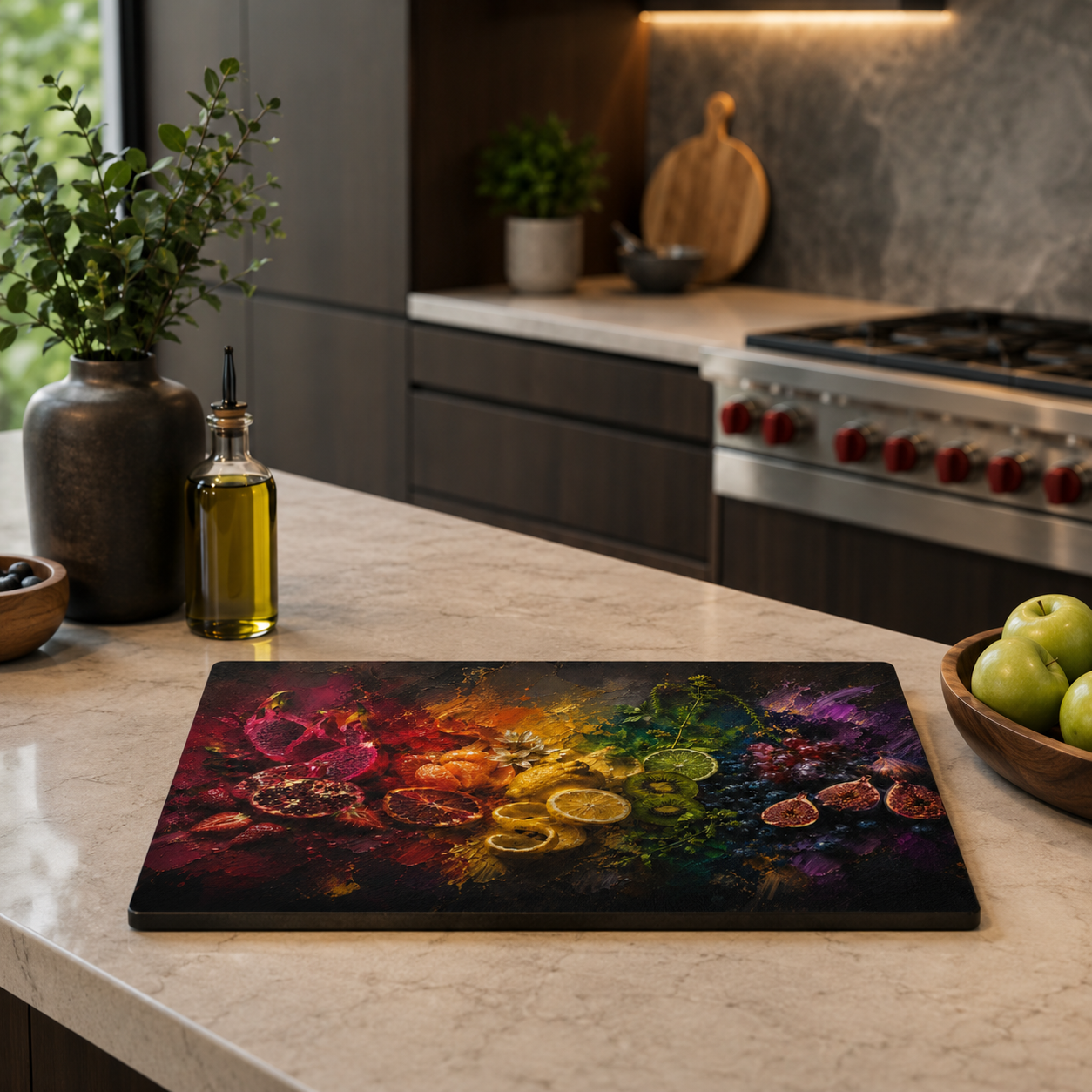 Gathered in Color - Glass Cutting Board
