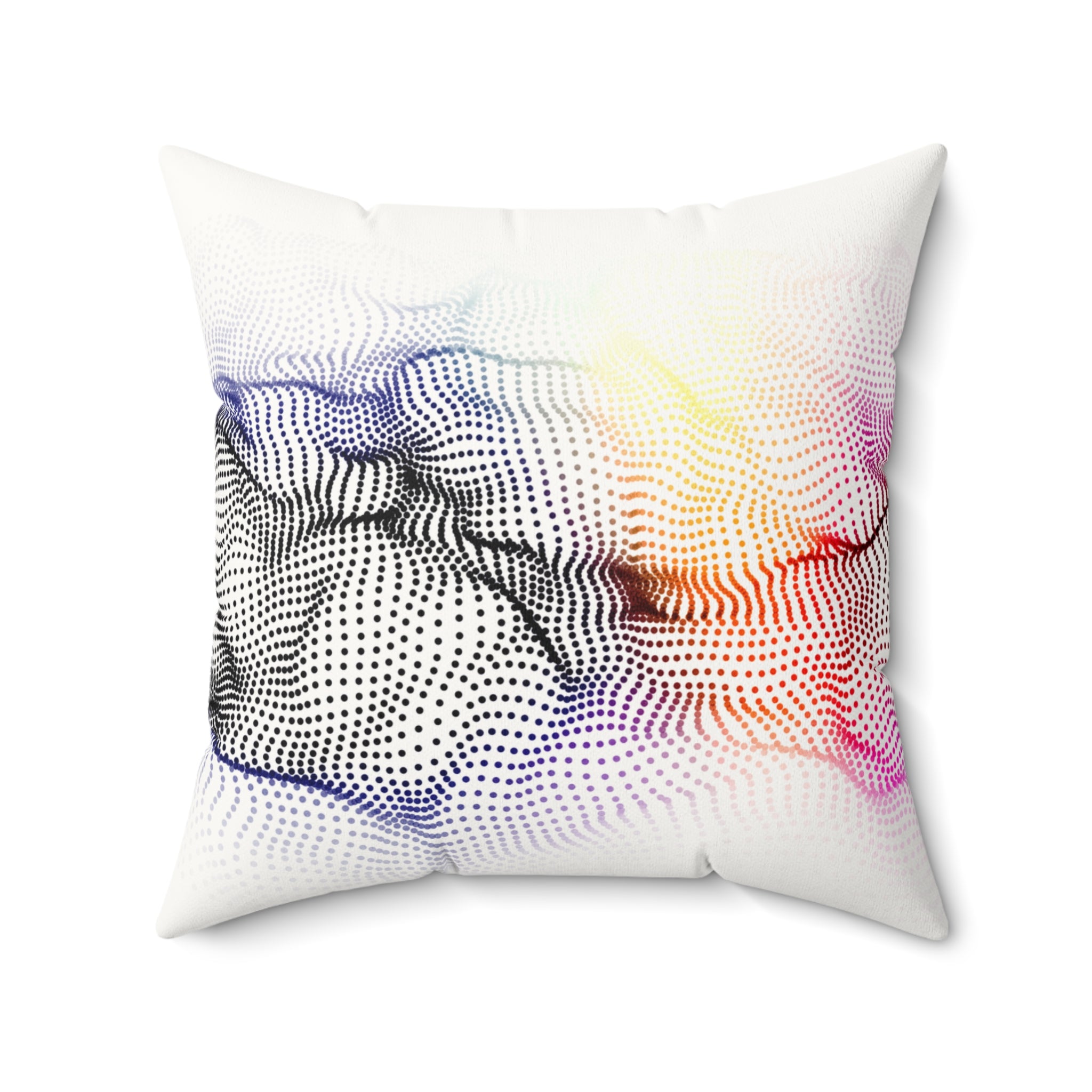 Chromatic Terrain - Faux Suede Throw Pillow