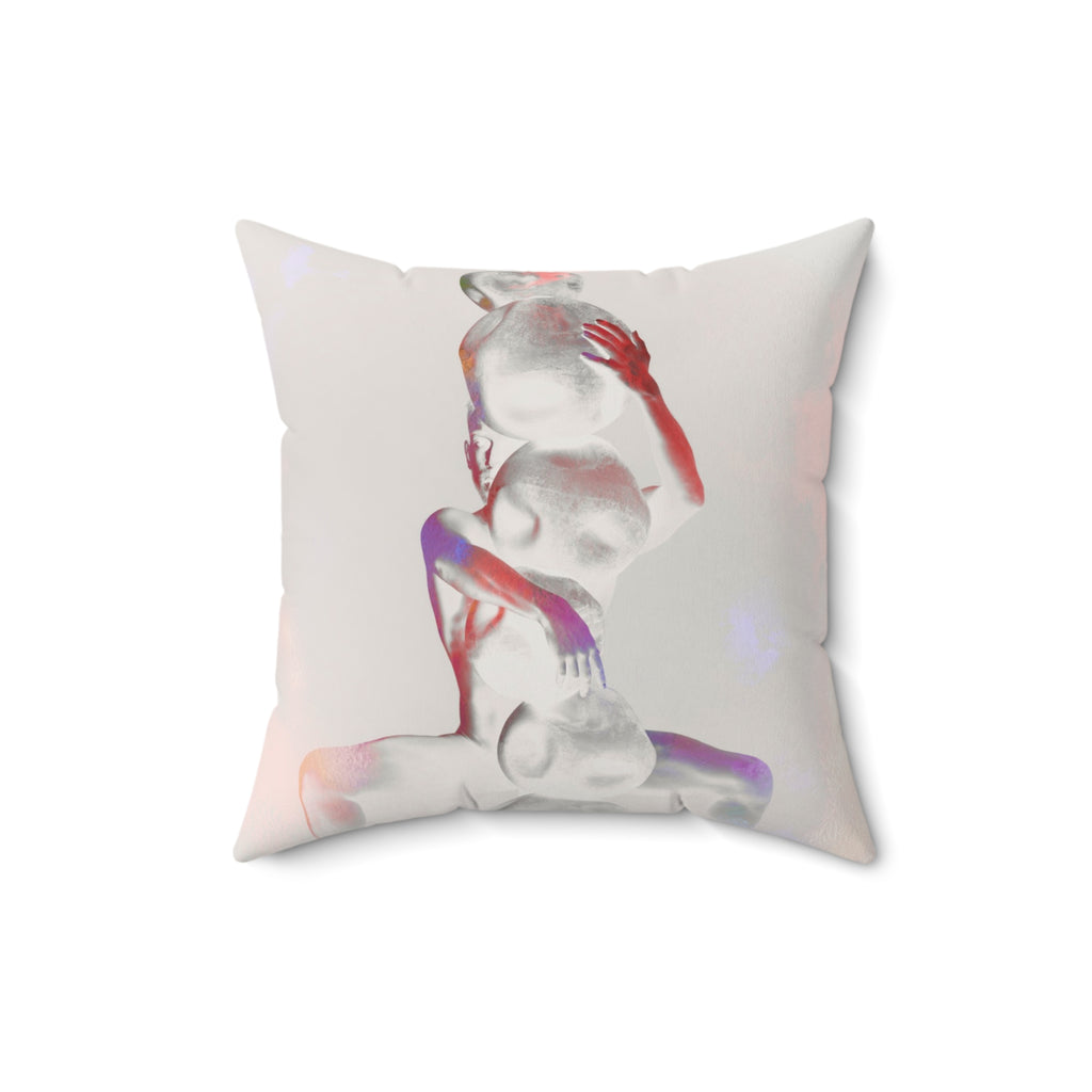 Burden, Balanced - Faux Suede Throw Pillow