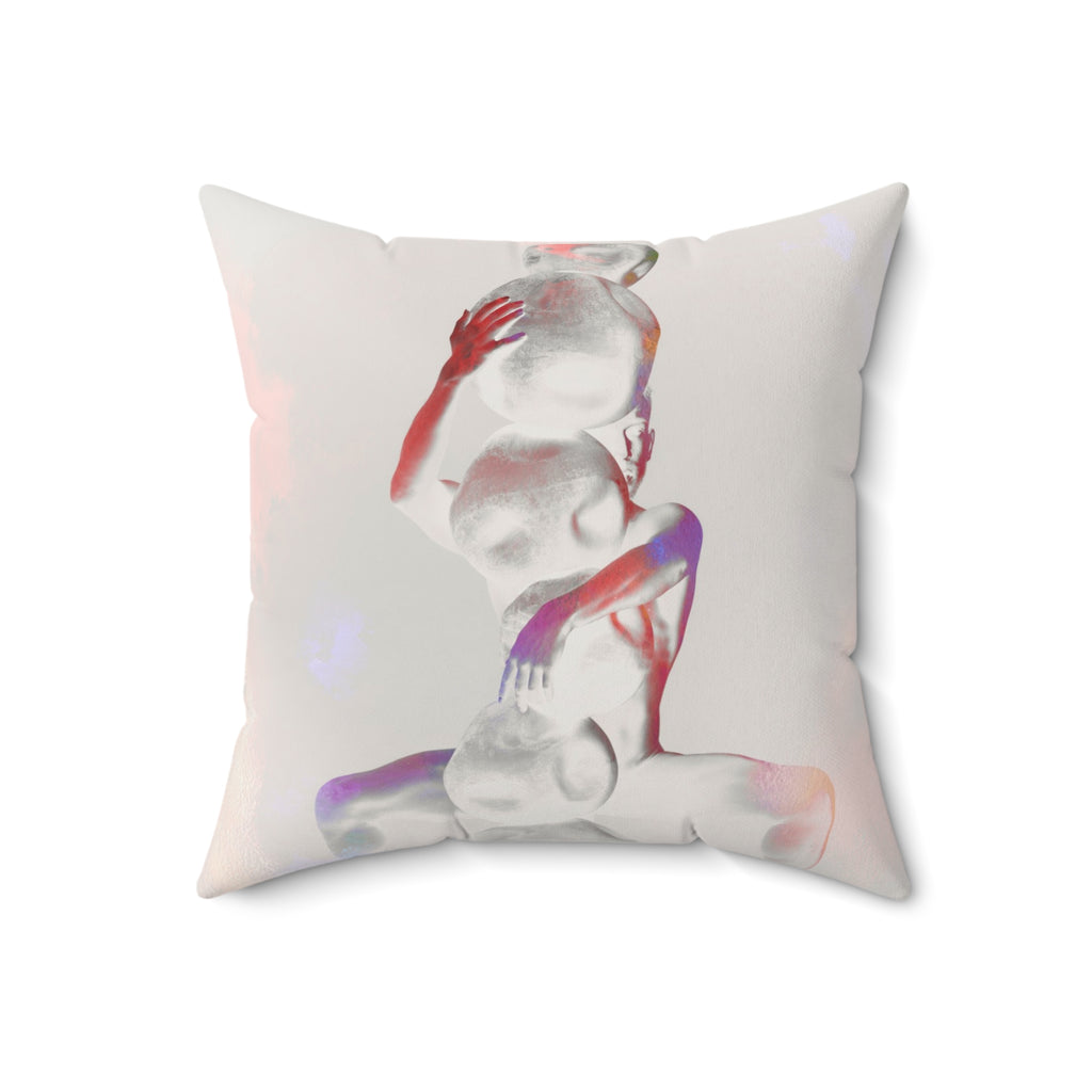 Burden, Balanced - Faux Suede Throw Pillow