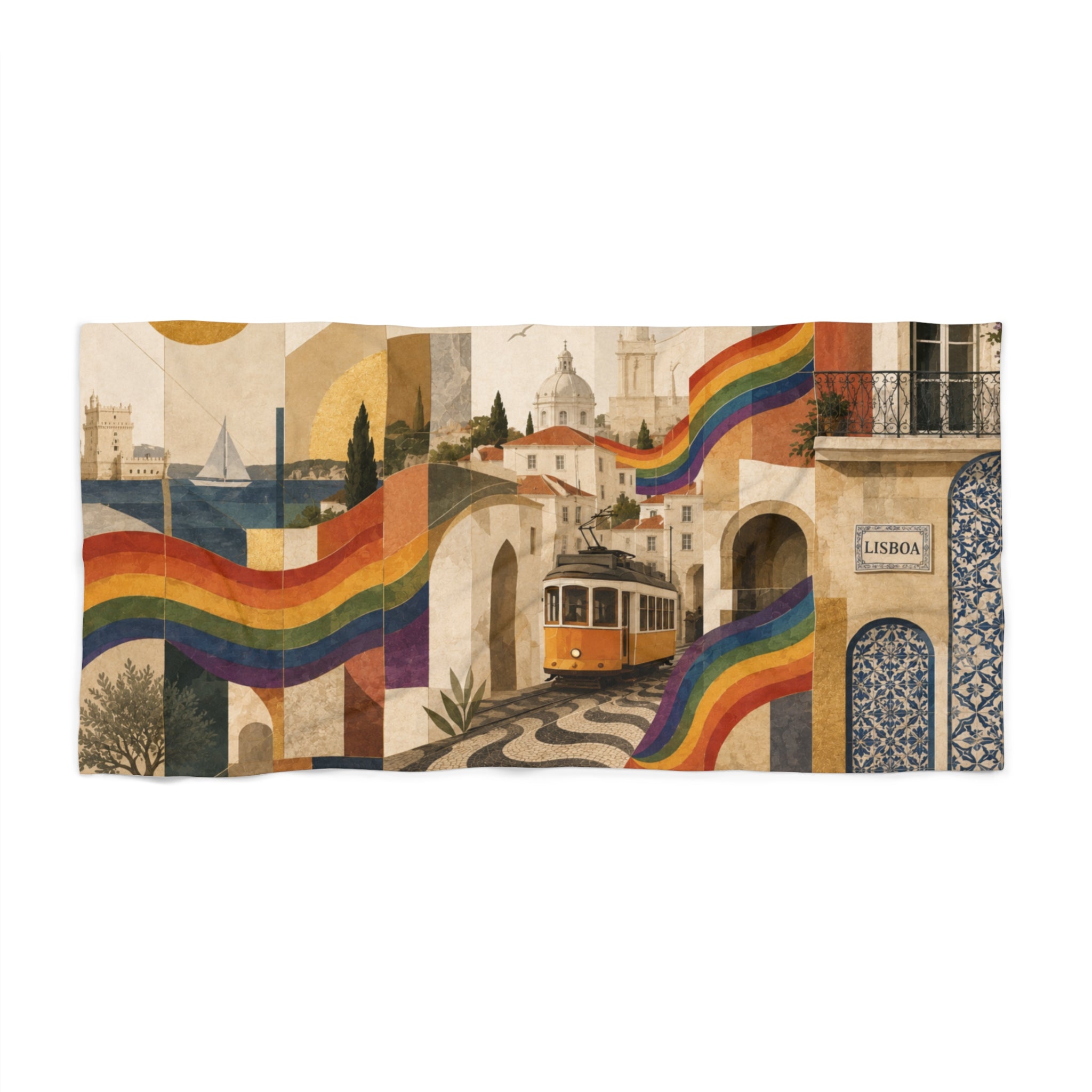 Lisboa Love Line - Beach Towel