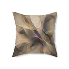 Prismatic Silence - Faux Suede Pillow