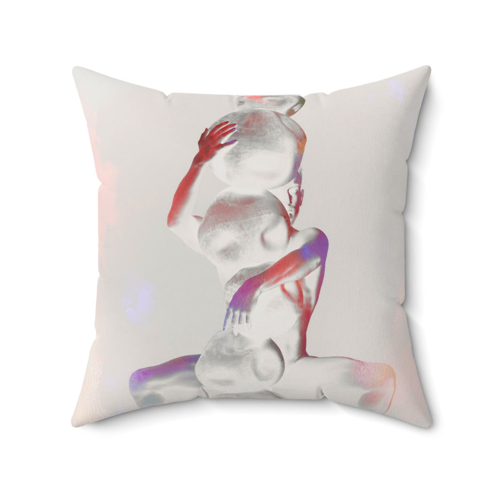 Burden, Balanced - Faux Suede Throw Pillow