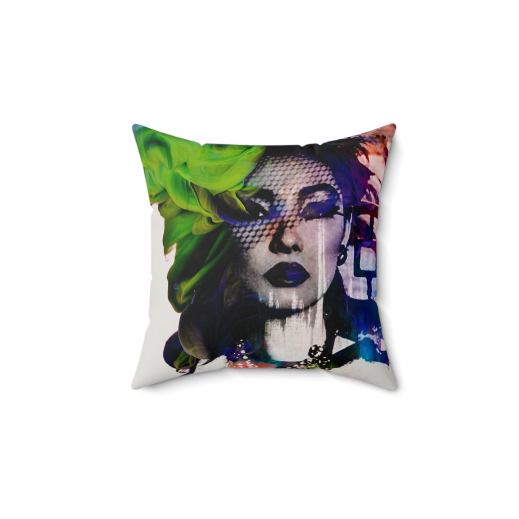 Boulevard Noir - Faux Suede Throw Pillow