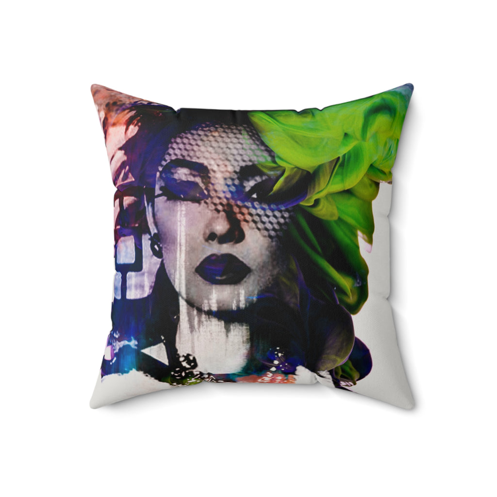 Boulevard Noir - Faux Suede Throw Pillow