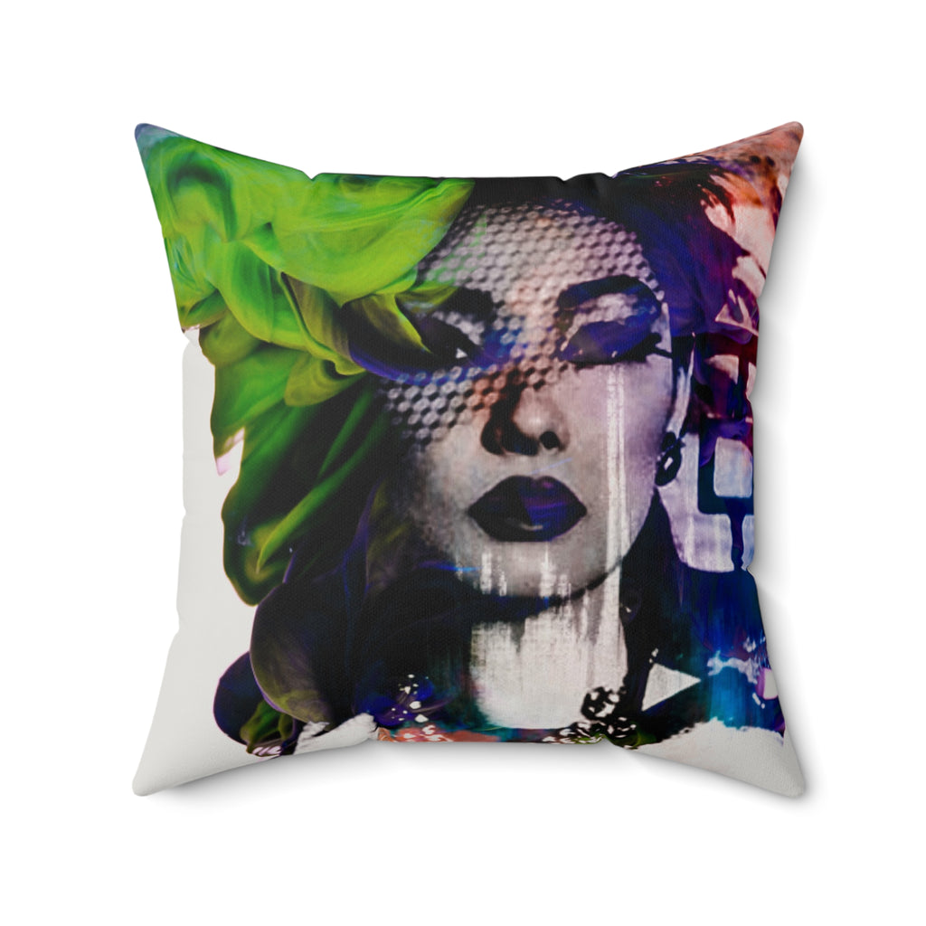 Boulevard Noir - Faux Suede Throw Pillow