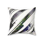 Fractured Bloom - Faux Suede Throw Pillow