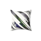 Fractured Bloom - Faux Suede Throw Pillow