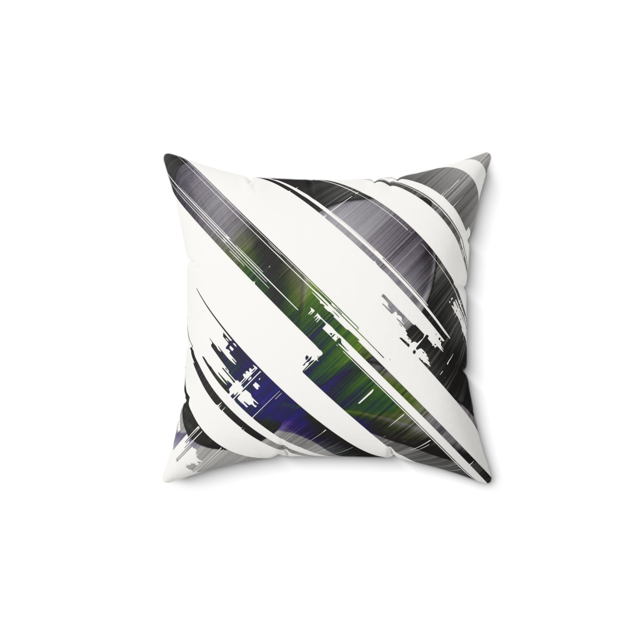 Fractured Bloom - Faux Suede Throw Pillow