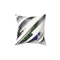 Fractured Bloom - Faux Suede Throw Pillow