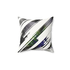 Fractured Bloom - Faux Suede Throw Pillow