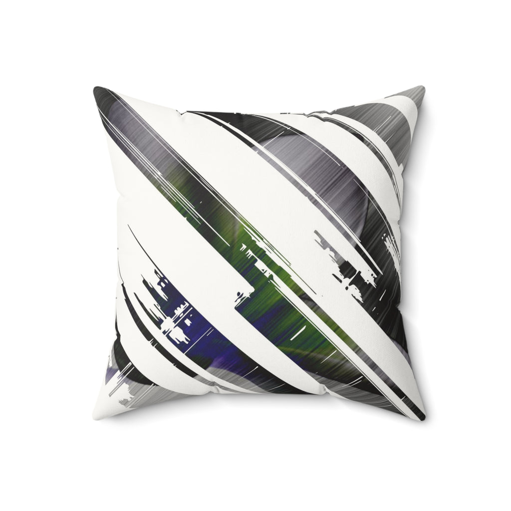 Fractured Bloom - Faux Suede Throw Pillow