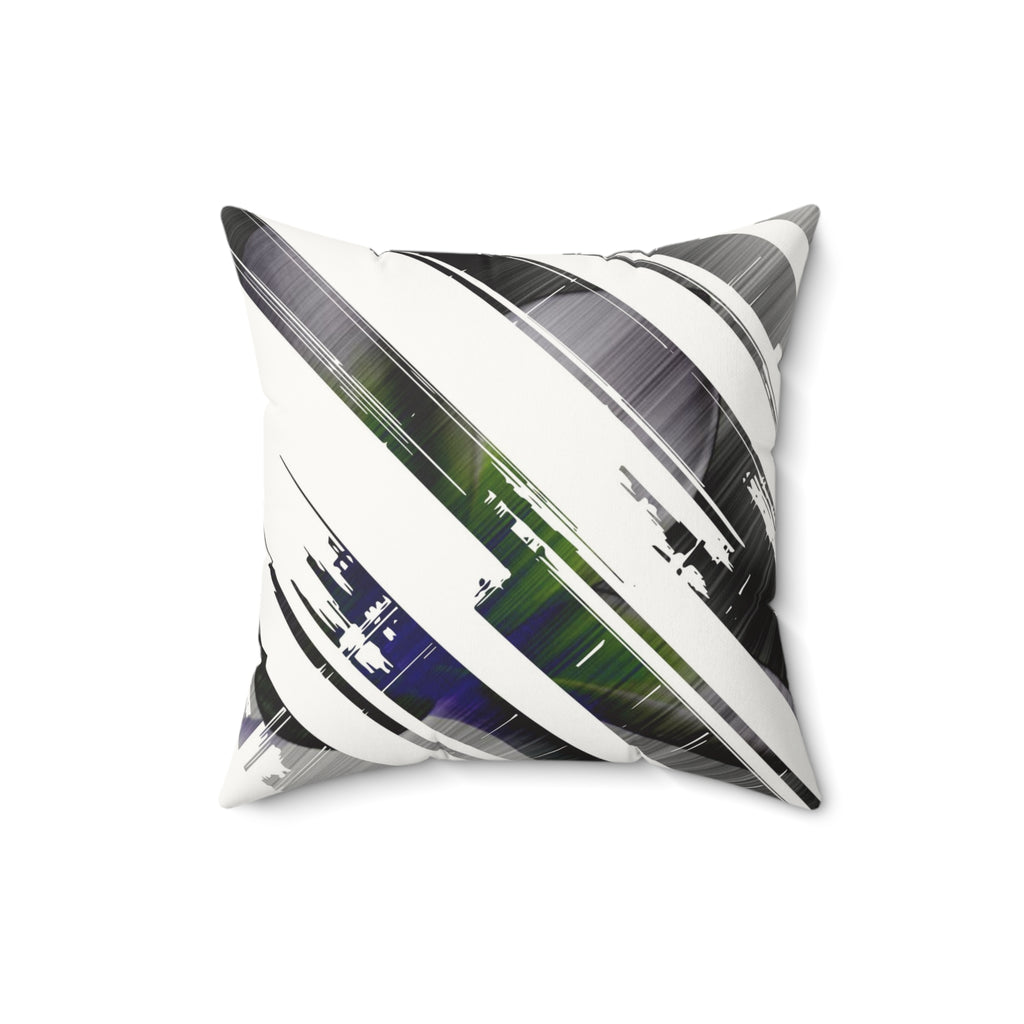 Fractured Bloom - Faux Suede Throw Pillow