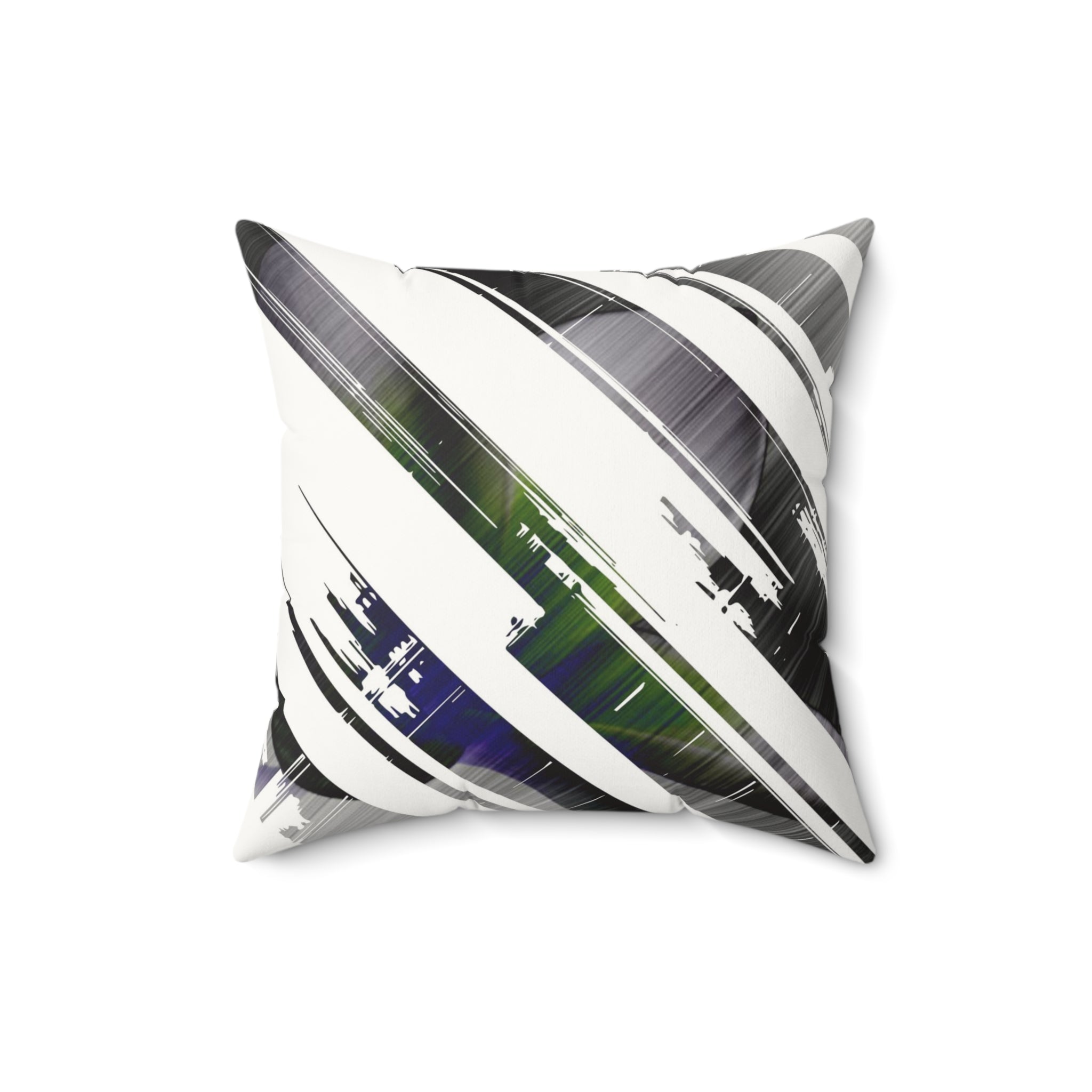 Fractured Bloom - Faux Suede Throw Pillow
