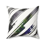 Fractured Bloom - Faux Suede Throw Pillow