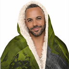 Acid Stillness - Hooded Sherpa Blanket