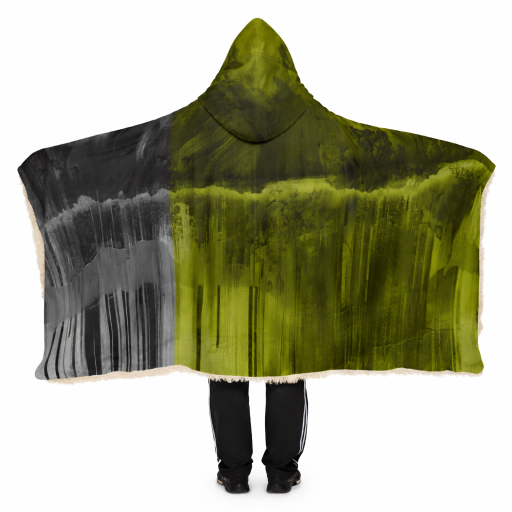 Acid Stillness - Hooded Sherpa Blanket