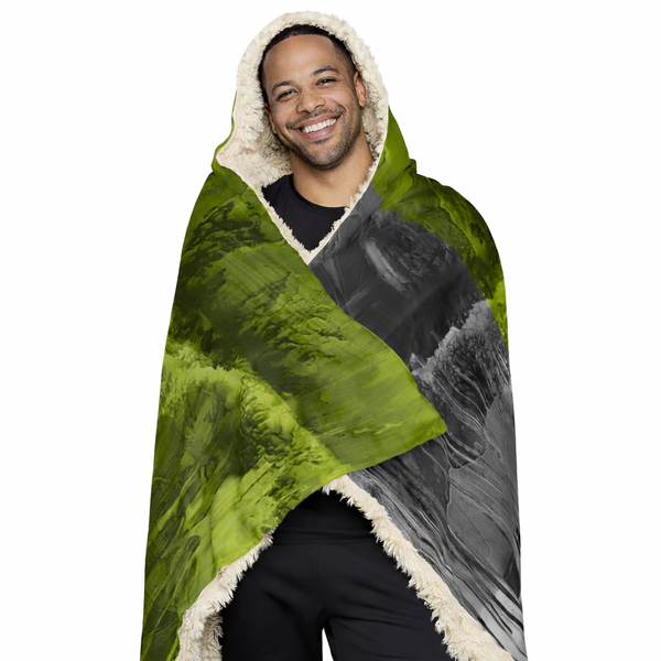 Acid Stillness - Hooded Sherpa Blanket