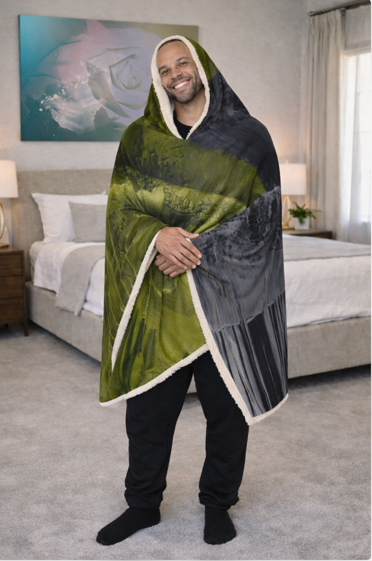 Acid Stillness - Hooded Blanket