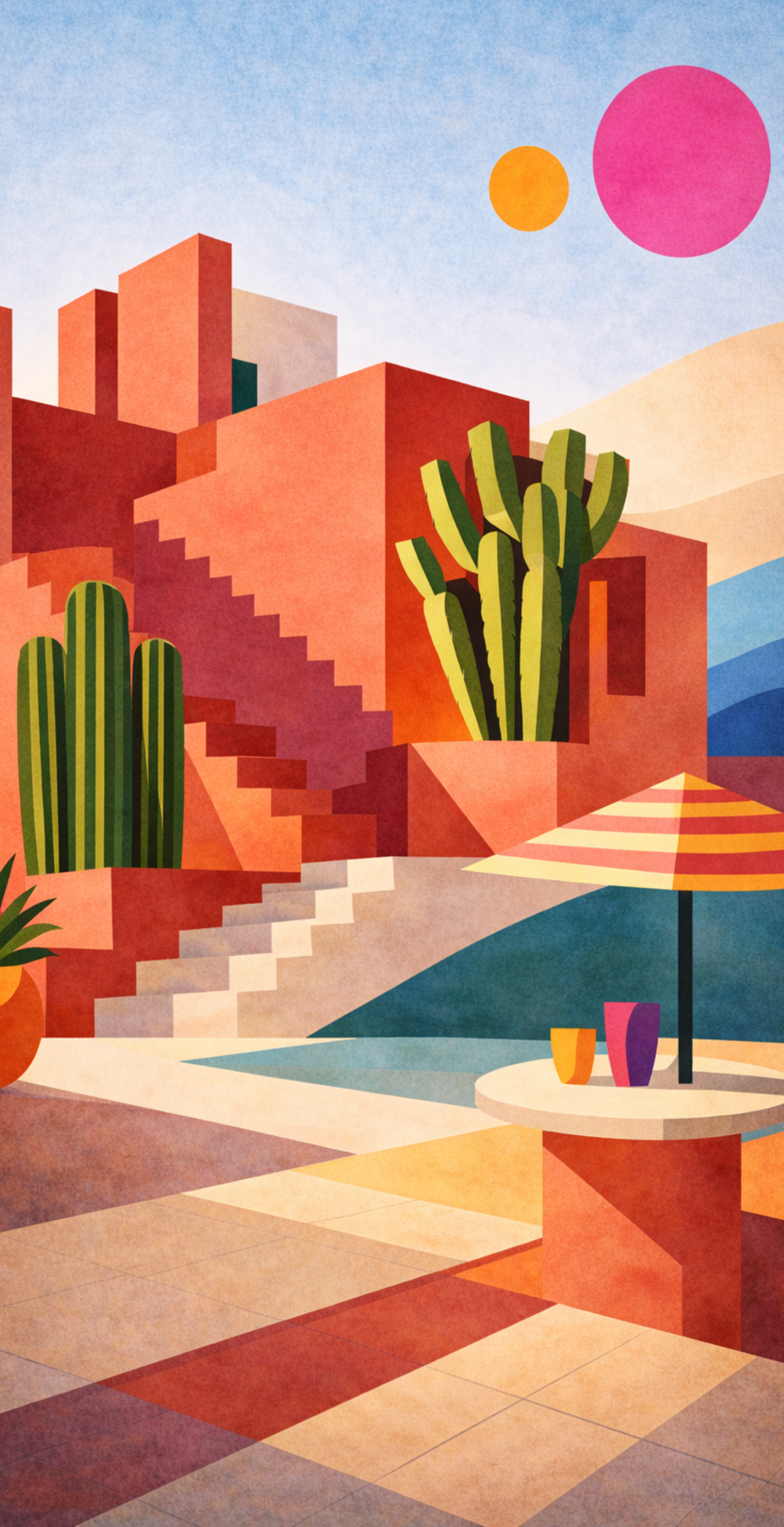 Terracotta Afterglow - Beach Towel