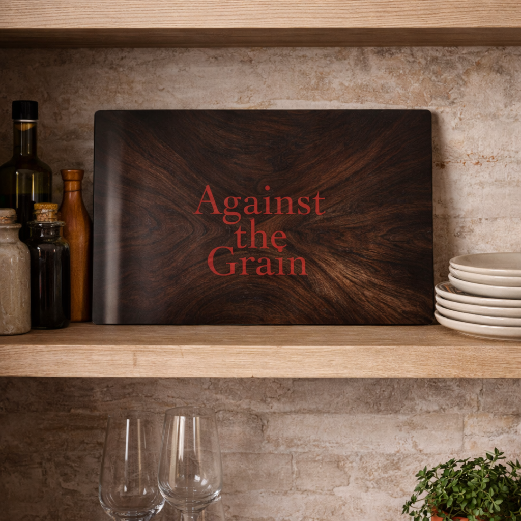 Against the Grain - Glass Cutting Board