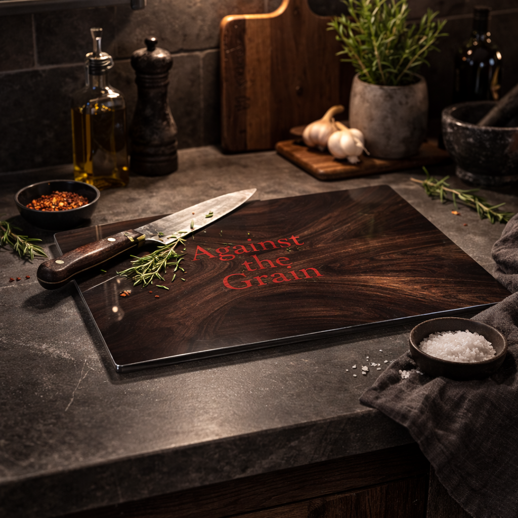 Against the Grain - Glass Cutting Board
