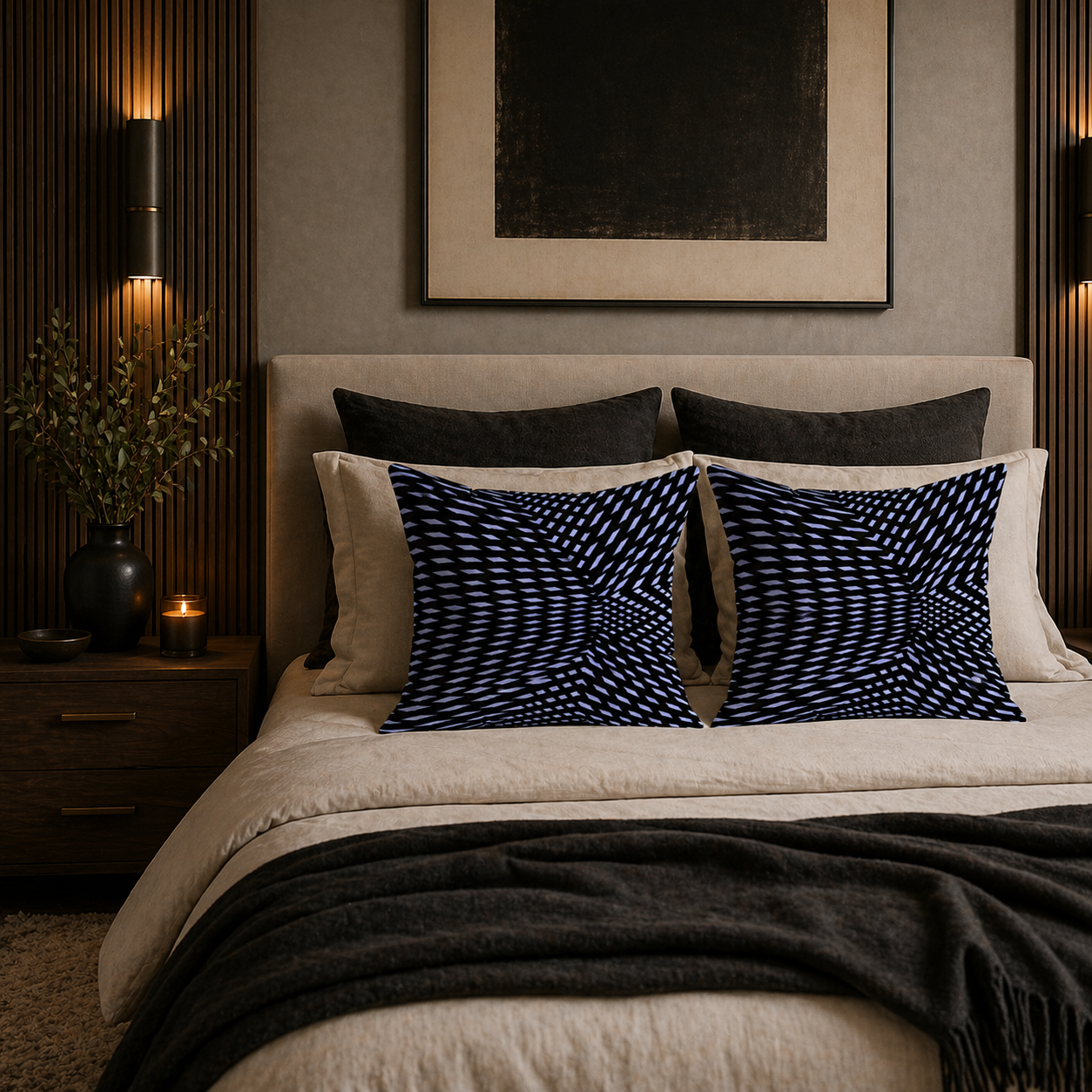 Apex Current - Faux Suede Throw Pillow
