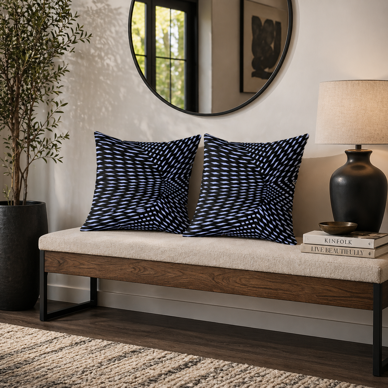 Apex Current - Faux Suede Throw Pillow