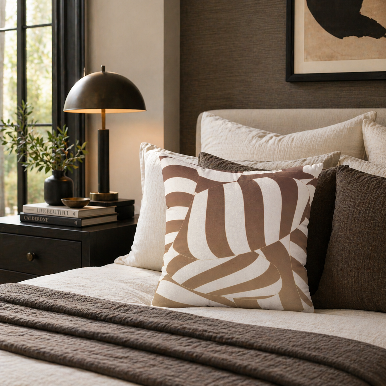 Bare Rhythm - Faux Suede Throw Pillow