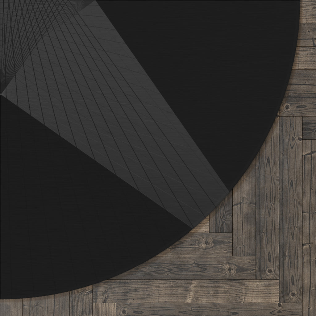 Black Directive - Round Area Rug