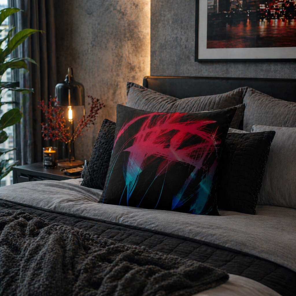 Bleed Light, Break Nothing - Faux Suede Throw Pillow